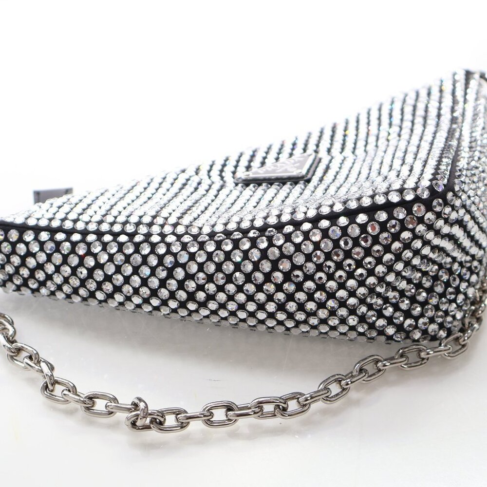 Prada Small Crystal Triangle Bag - image 6